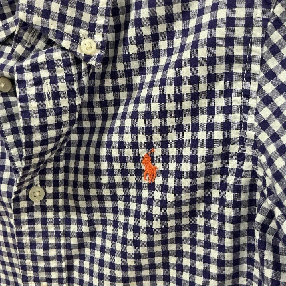 Ralph Lauren Boys Button Down Shirt Lot Of 2 Long Sleeve Sz 4 4T Striped Gingham